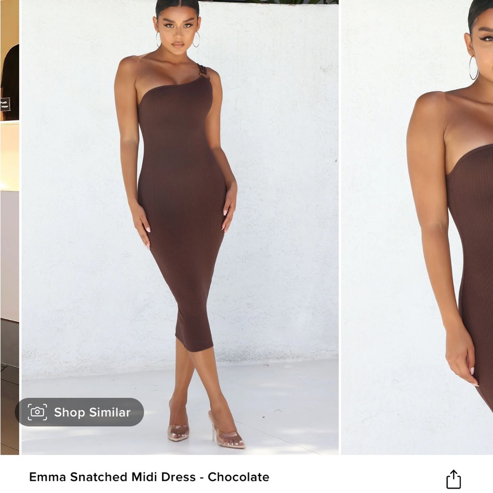 Snatched dress- chocolate